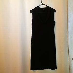 Cowl neck black dress